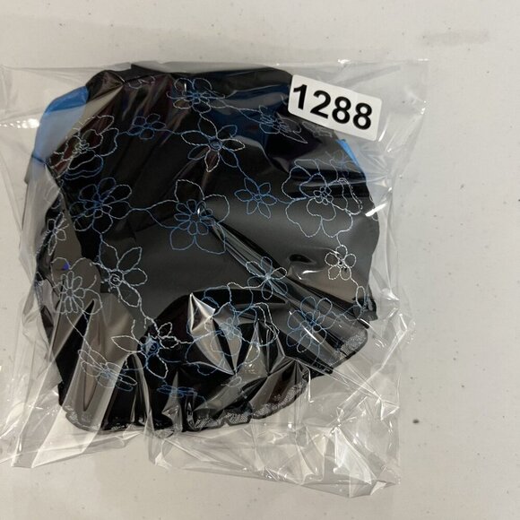 Cacique Womens 3X Babydoll Teddy Black Blue Floral Embroidered Bow Nightgown - Picture 10 of 10